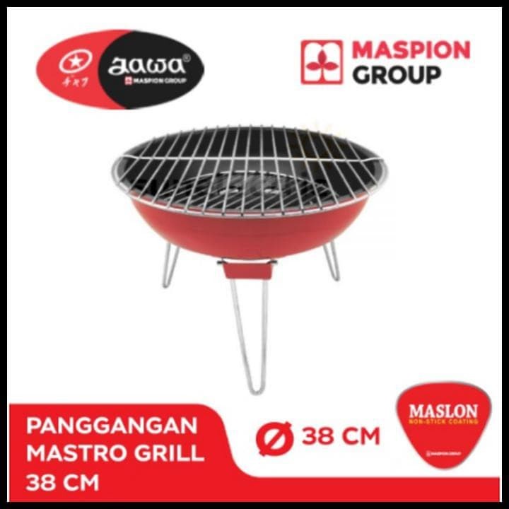 MASPION Panggangan Mastro Grill 38 cm Non Stick Alat Panggang Outdoor Bakar Ayam