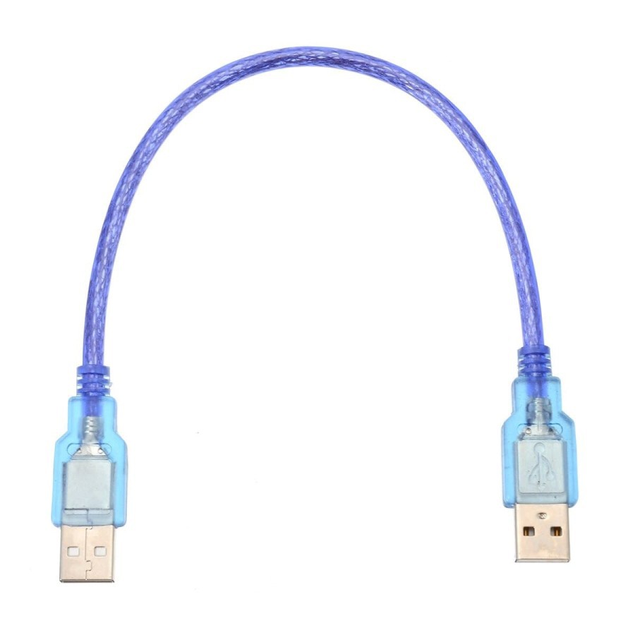 Cable Usb-A 2.0 male-male nyk 50cm 480Mbps data sync power transparent - Kabel usb2.0 m-m 0.5m