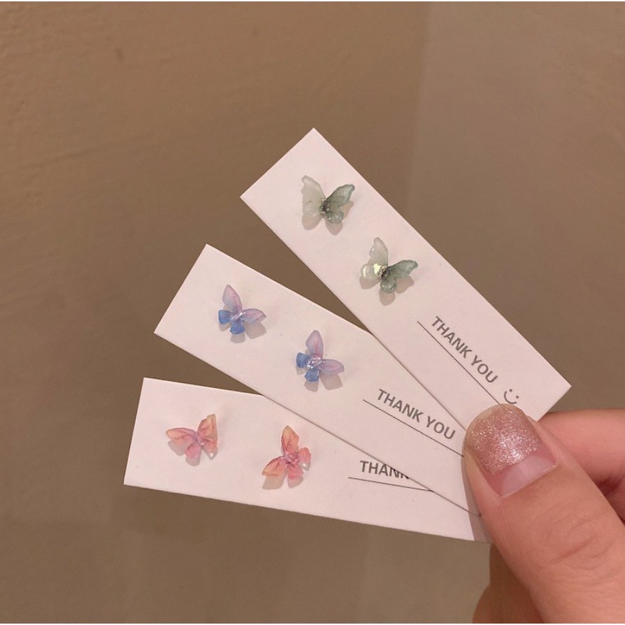 Anting Wanita Korea Colorful Kupu-kupu Kecil/ Korean Colorful Mini Butterfly Earrings-2
