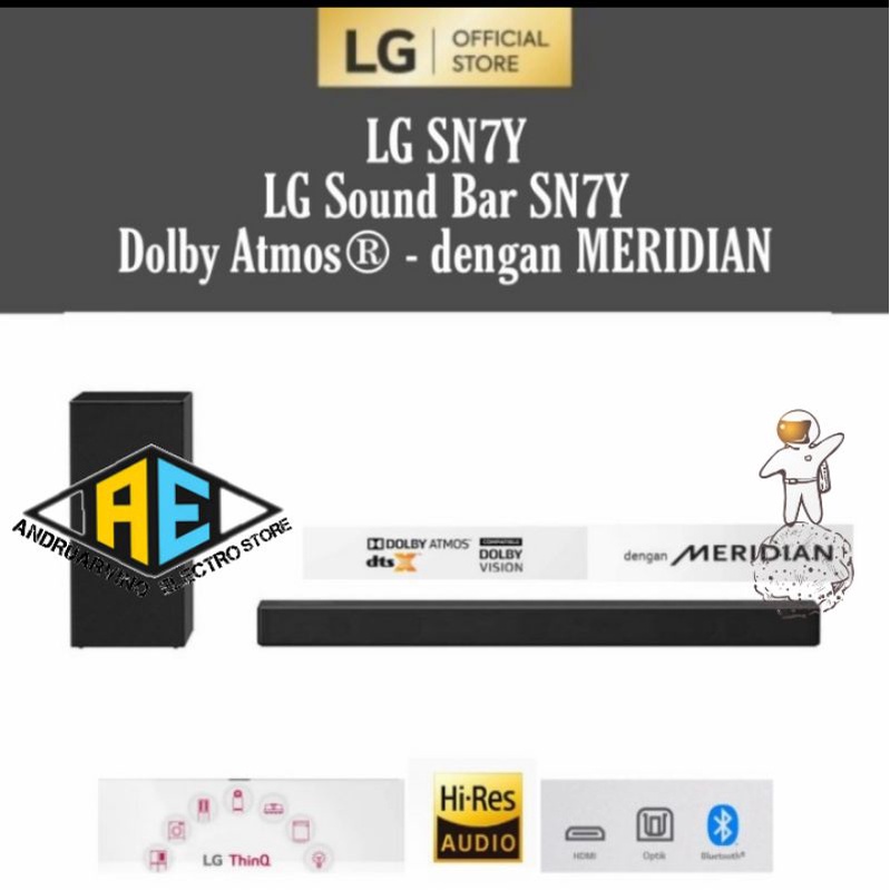 LG SOUNDBAR SN7Y DOLBY ATMOS WITH MERIDIAN GARANSI RESMI LG