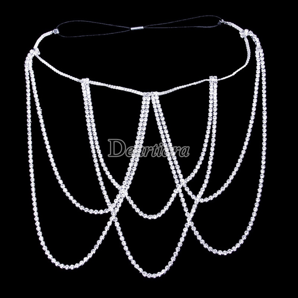 Rantai Paha Berlian Imitasi Multilayer Gaya Eropa Dan Amerika Untuk Klub Malam