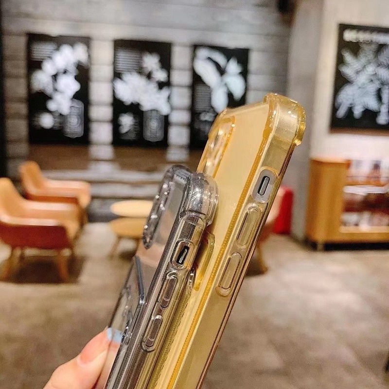 Soft Case Transparan Warna Permen Untuk iPhone 12 11 Pro X XS MAX XR SE2 7 8 Plus