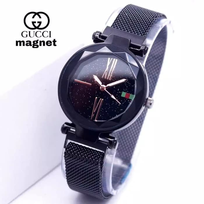 JAM TANGAN WANITA GUCCI MAGNET FULLBLACK