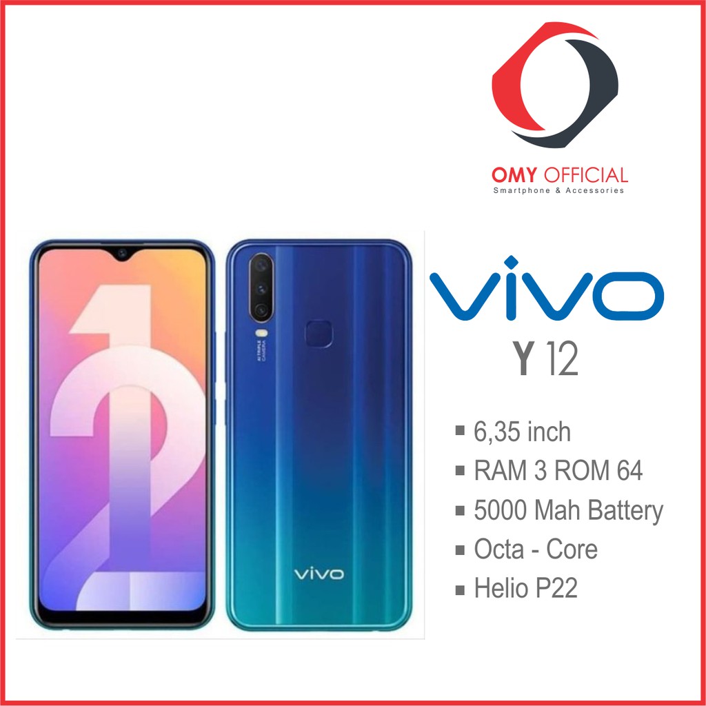 VIVO Y12 RAM 3 INT 32 GARANSI RESMI 1 TAHUN harga hp