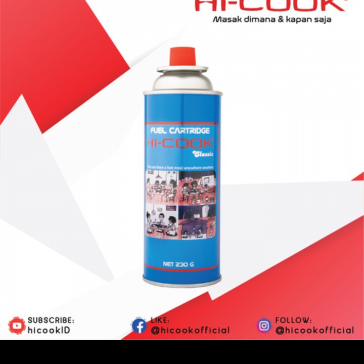 Fuel Cartridge gas Hi-cook tabung gas mini 230gr