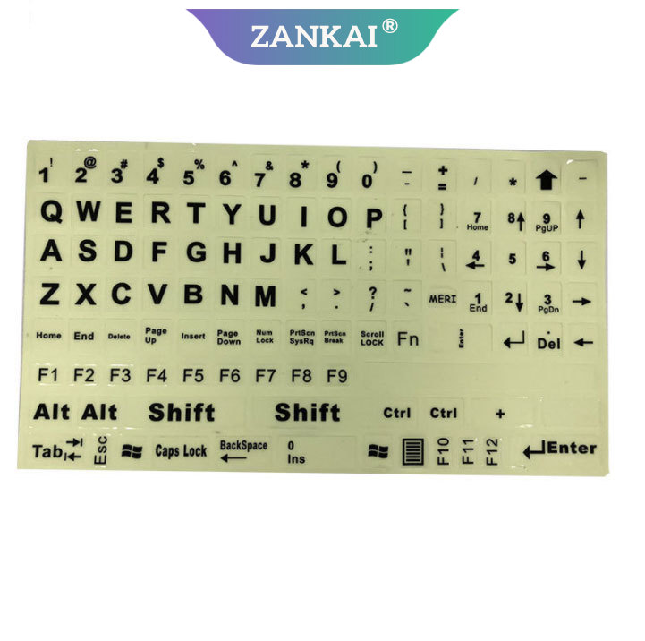 Stiker Pelindung Keyboard Bahan Silikon Glow In The Dark Untuk Pc / Laptop