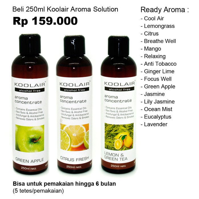 KOOLAIR Aromaterapi Water Based Aroma Solution buat Air Purifier 250ml