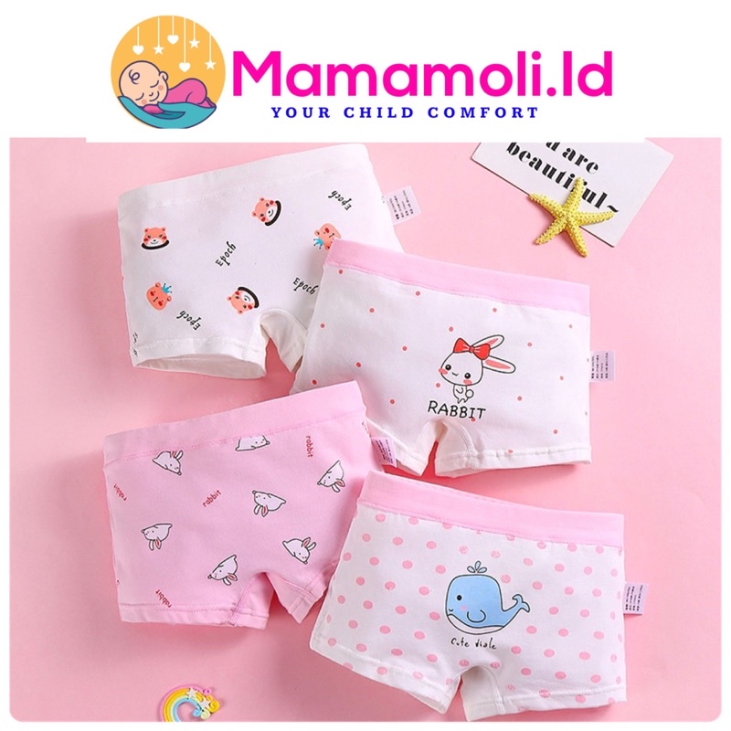 CD / Celana Dalam Anak Perempuan / Celana Dalam Boxer Anak Perempuan/ Celana Dalam Segi Empat/ Kancut Anak Perempuan/ Kolor Anak Perempuan Cewek/ Kids Underwear / Girl Underwear/ Pakaian Dalam Anak Perempuan