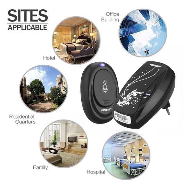 Bell Pintu Tanpa Kabel Bell Wireless Doorbell  Rumah Kantor Wireless Tanpa Kabel Nirkabel Waterproof Smart