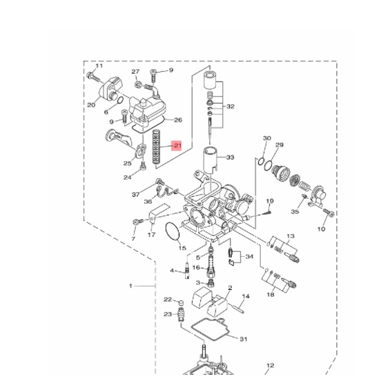 5YP-14131-00 per skeep skep vakum karbu karburator jupiter mx 135 lama original ygp