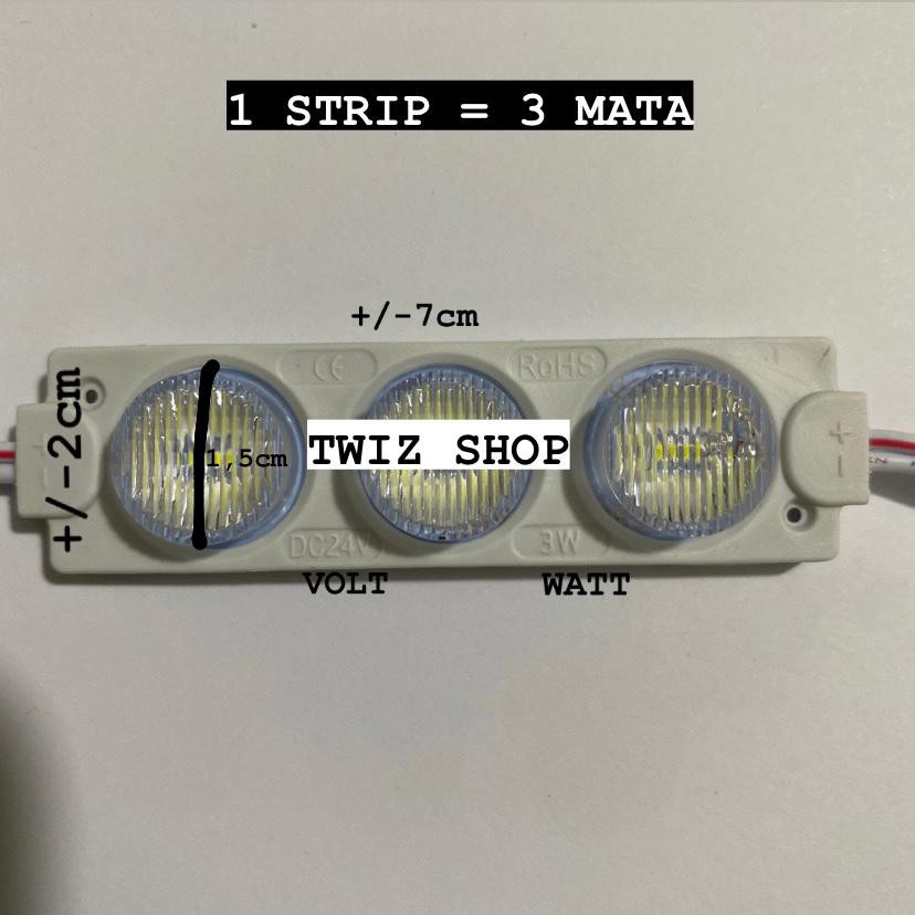 Lampu LED Module 3 Watt 24 Volt / LED Modul 3 Mata Besar 3W 24V