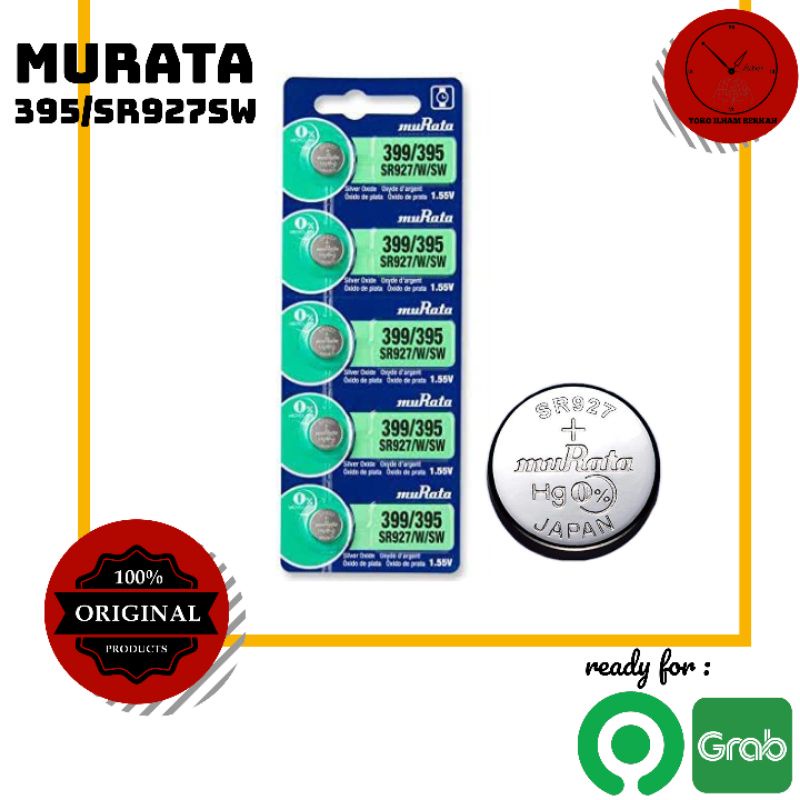 BATERAI MURATA SR927SW 395 399 ORIGINAL SILVER OXIDE 1.55V / BATRAI BATTERY MURATA 927 / AG7 / 926