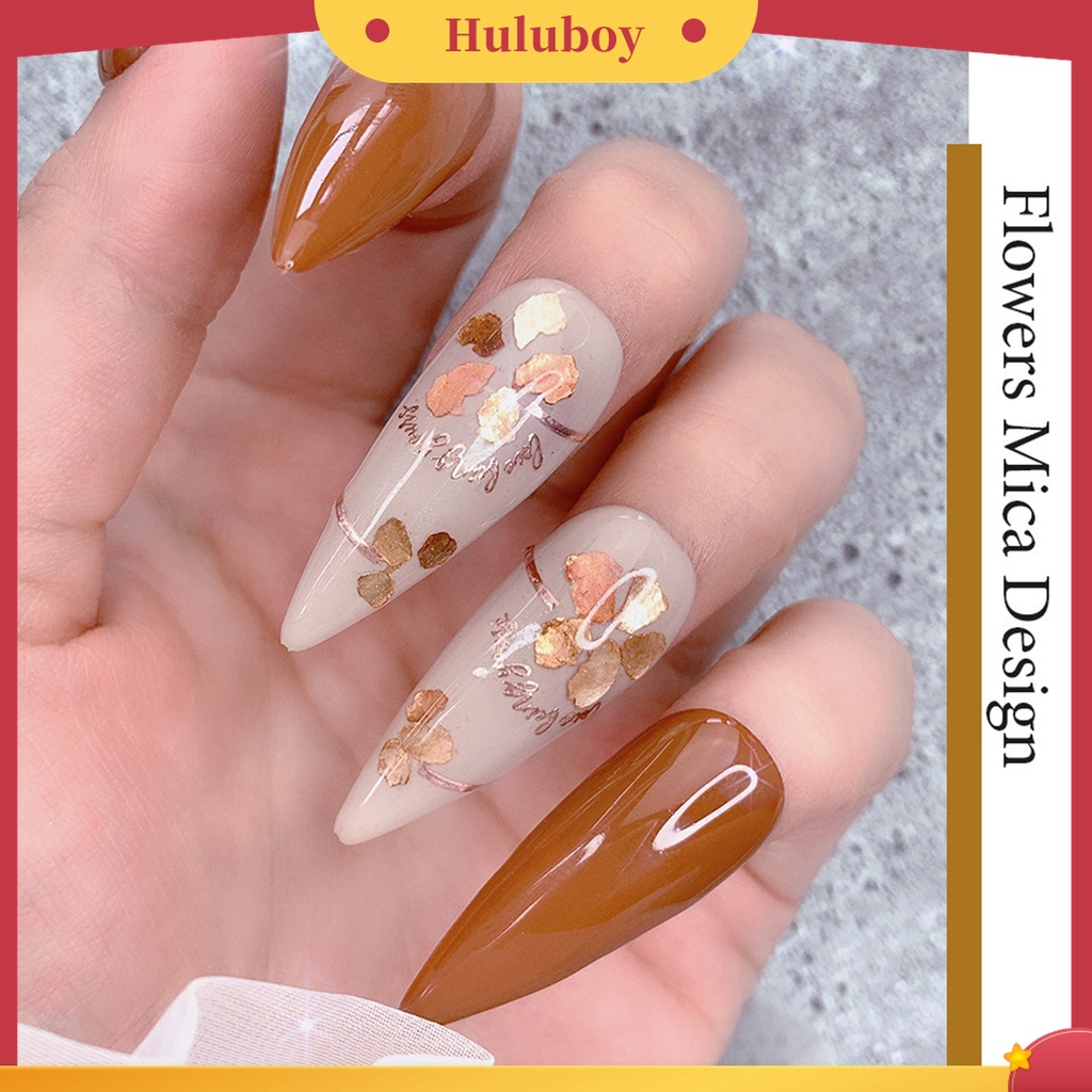 Huluboy Huluboy♡ 6 Grid / Box Sequin Nail Art Reflektif Saturation Tinggi Untuk Pesta