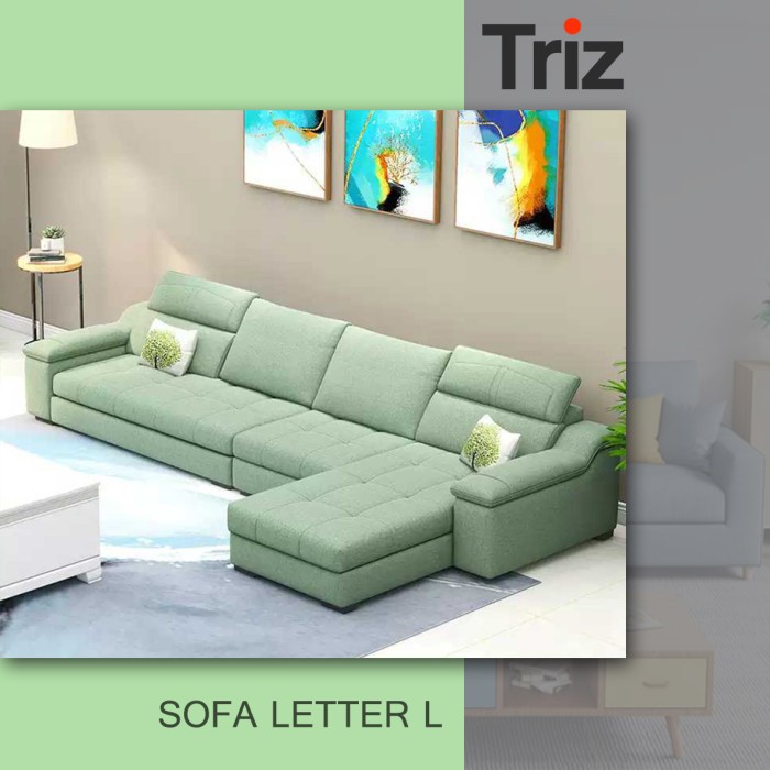 sofa minimalis l 4 seater furniture minimalis bonus meja minimalis [Triz Furniture]