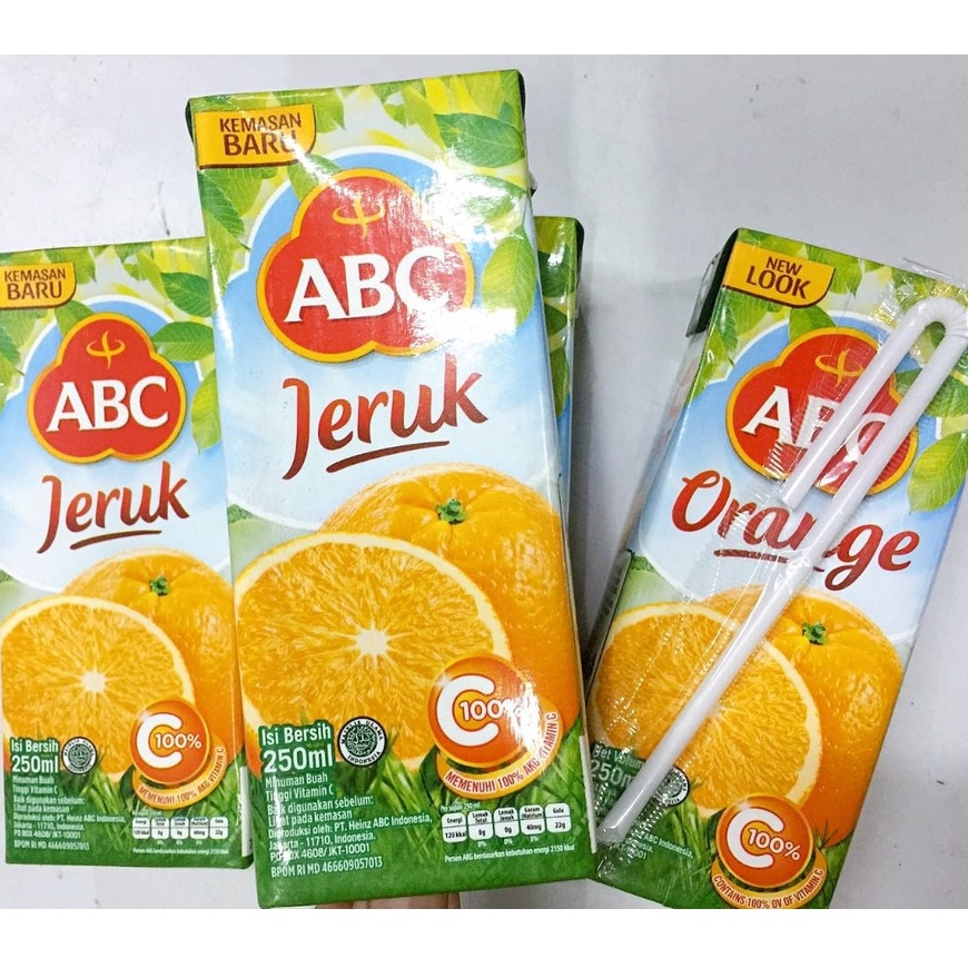 Jus Sari Buah Jeruk ABC Orange Juice 250 ml - Kental Sari Buahnya