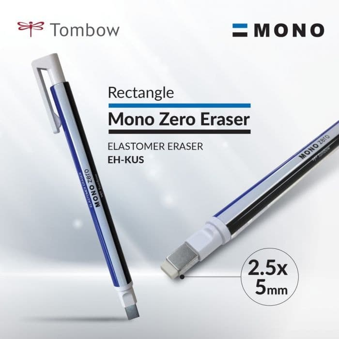 

Tombow Mono Zero Eraser 2.5mm x 5mm Penghapus Kotak Kecil Detil