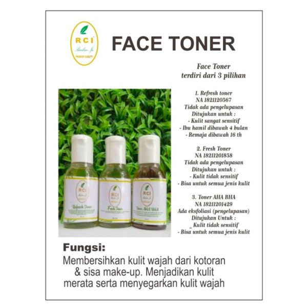 toner rci skincare