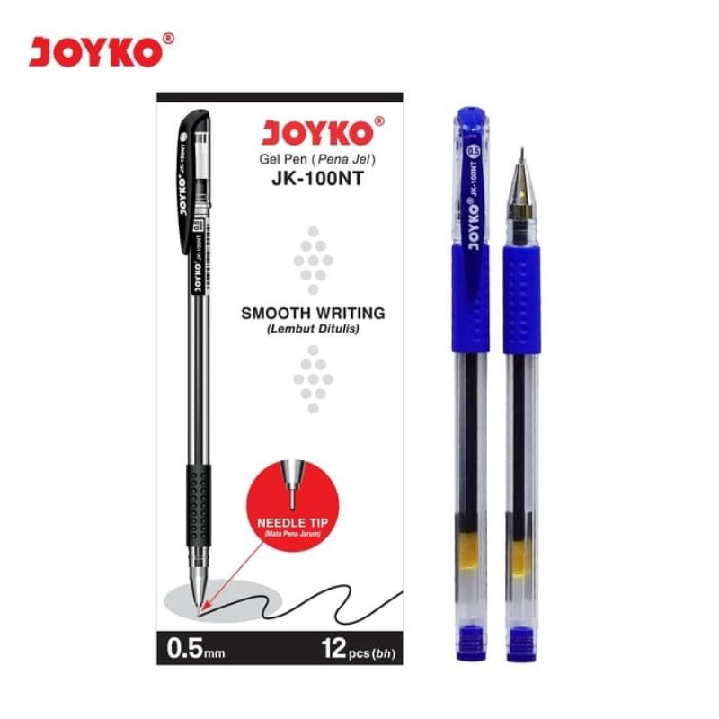 

Pulpen Jel / Gel Pen JK-100NT BLUE 1 Box 12Pcs Joyko