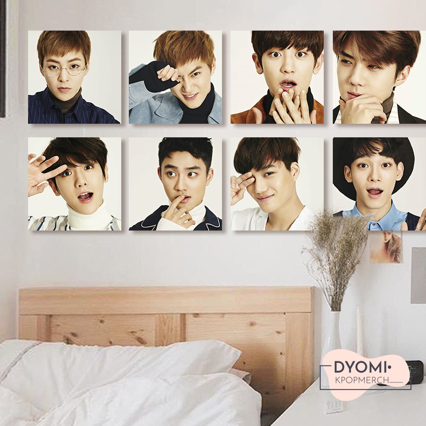 POSTER KAYU EXO, HIASAN DINDING KPOP, POSTER KAYU KPOP, DEKORASI RUANGAN EXO, DEKORASI KAMAR KPOP