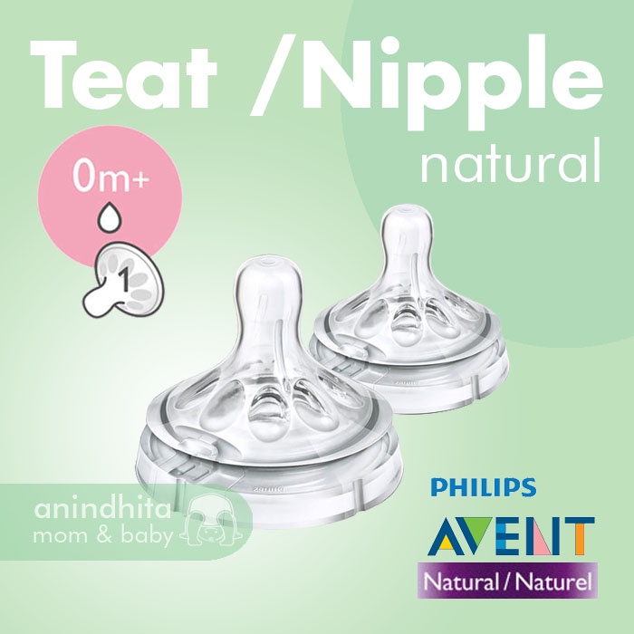 PHILIPS AVENT Teat Natural | Nipple Replacement / Dot Pengganti Avent Natural