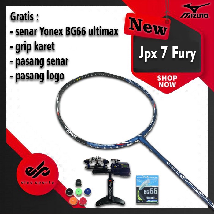 Promo Raket Badminton Mizuno JPX 7 Fury ( Yy BG 66 Ult )