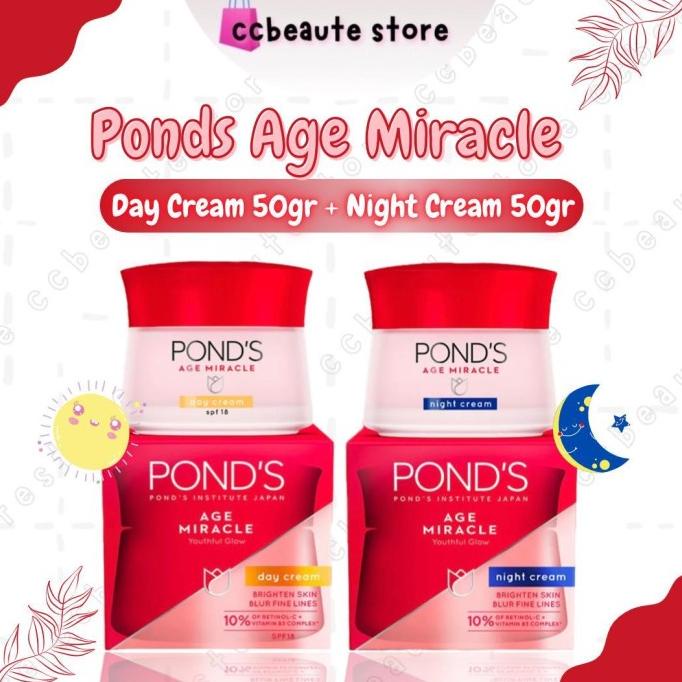 Paket Ponds Age Miracle Day Cream &amp; Night Cream 50gr
