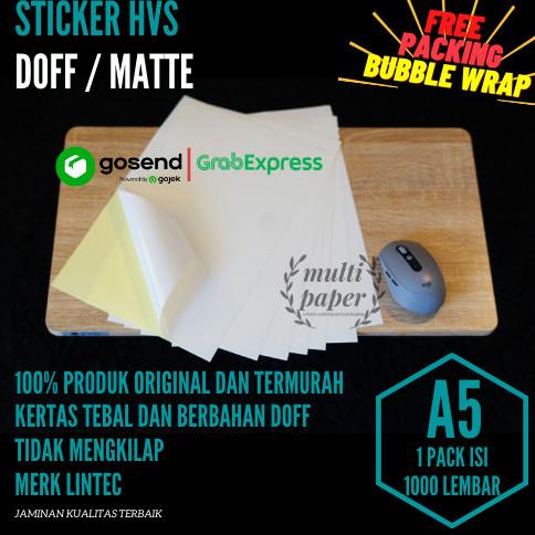 

Kertas Sticker HVS A5 isi 1000 lembar / Stiker Doff A5 / Kertas Stiker