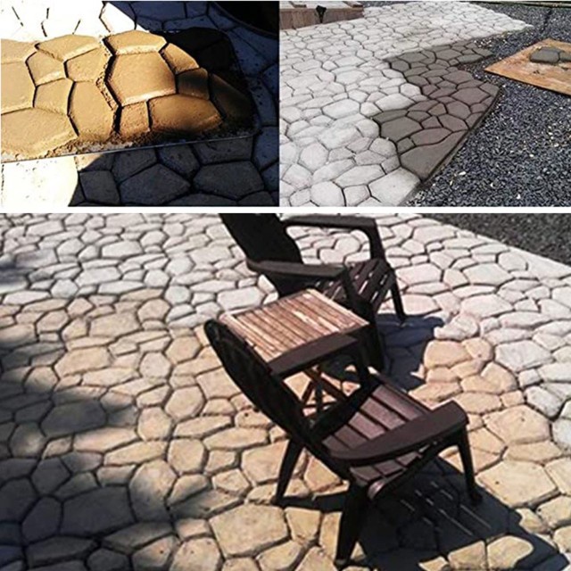 【Ready Stock】Cetakan Paving Semen Cetakan Jalan DIY Blok Mudah Praktis Cetakan Jalan Teras