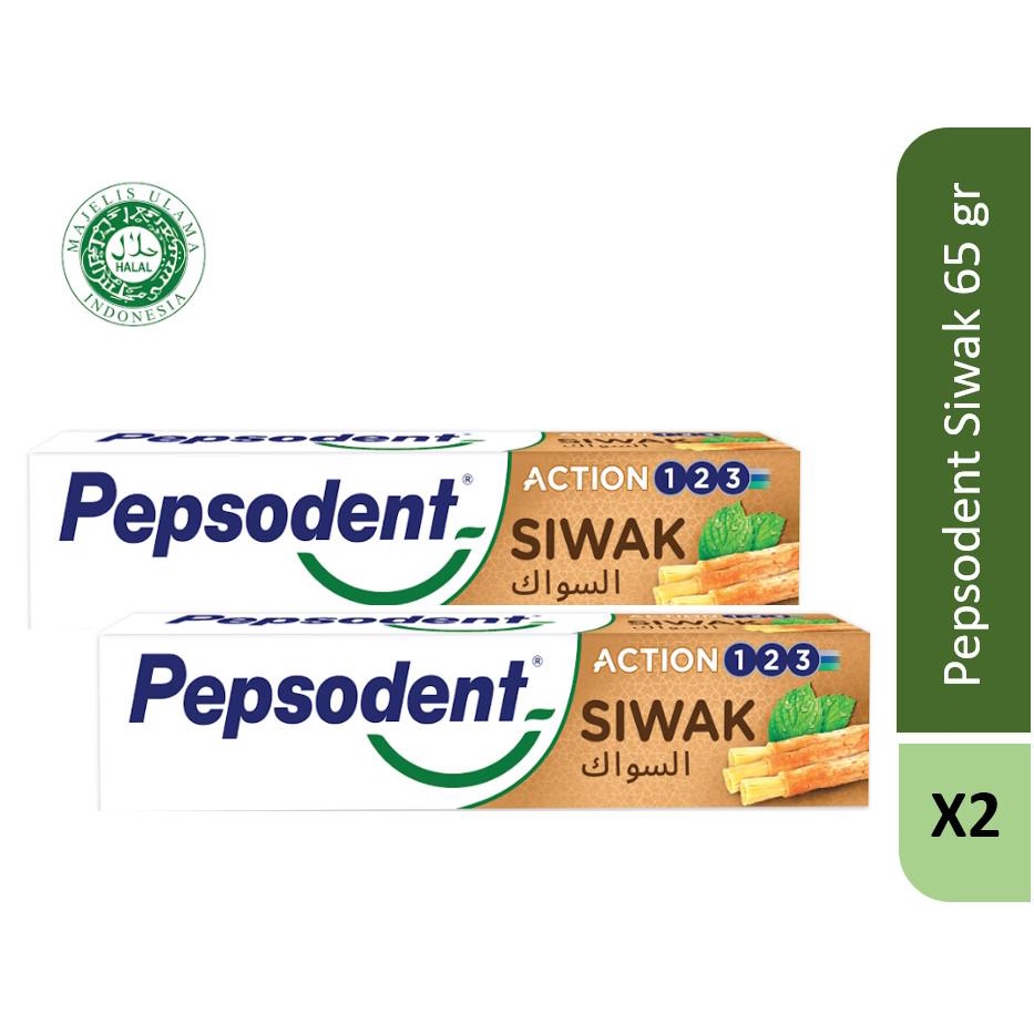 Jual Pepsodent Action 123 Nature Essentials Siwak Pasta Gigi Halal 2 X 65 Gr Shopee Indonesia