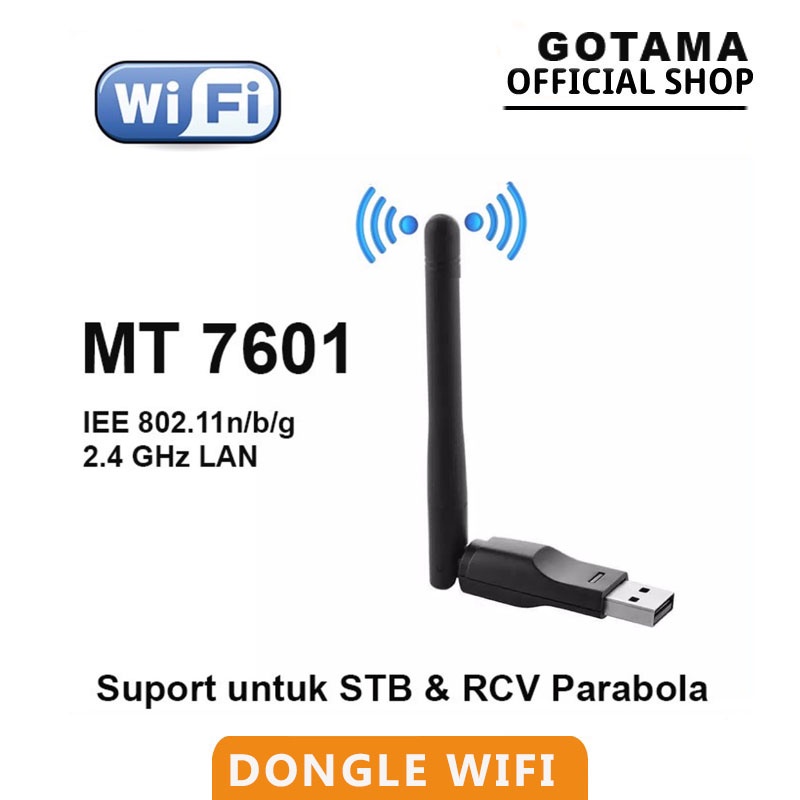 Dongle Wireless MT-7601 USB WIFI Adapter Bisa untuk STB Antena Sumpit 150Mbps 802.11n Antena Receiver Parabola dan Set Top Box