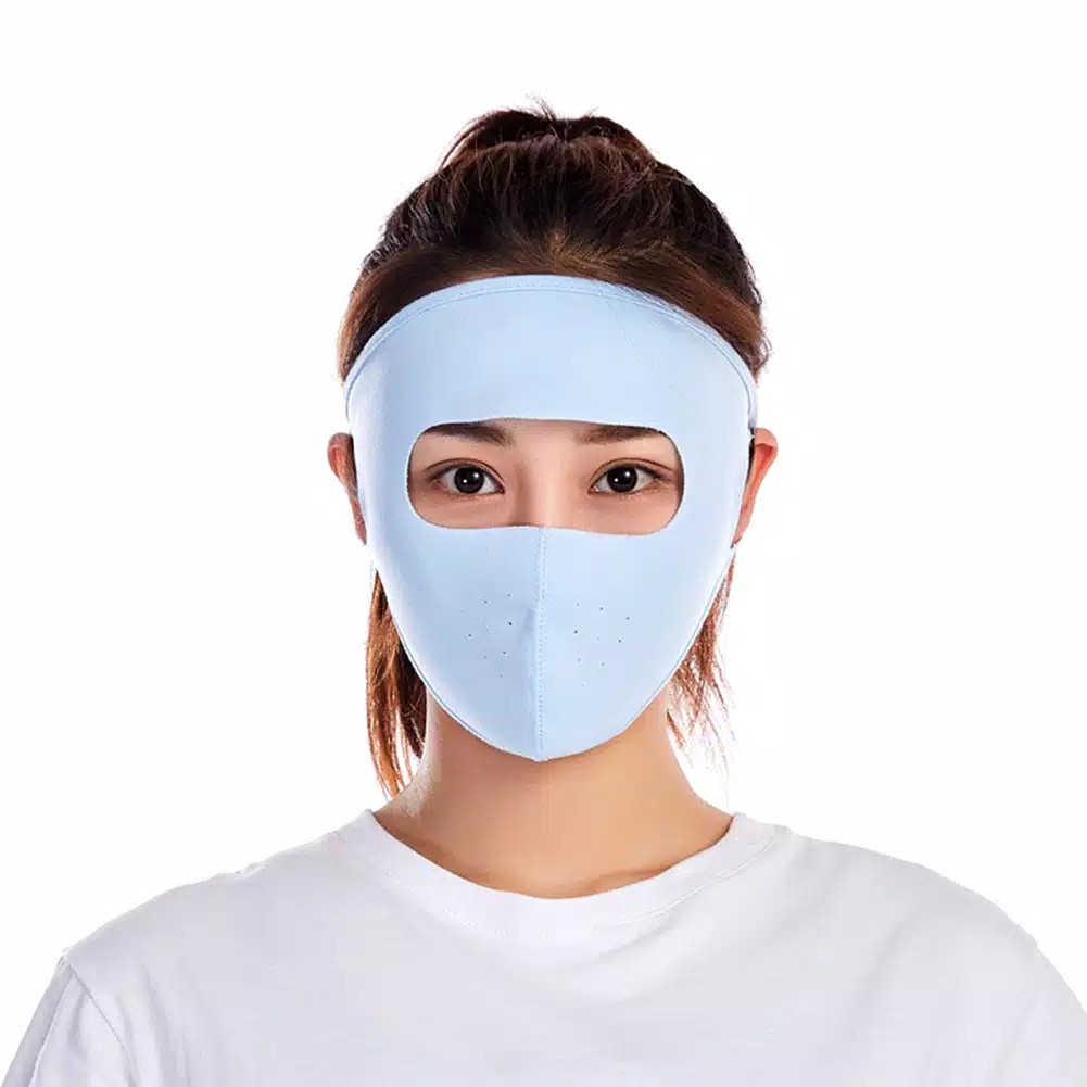 SO Masker pelindung wajah full anti debu polusi sepeda bahan anti UV sinar matahari