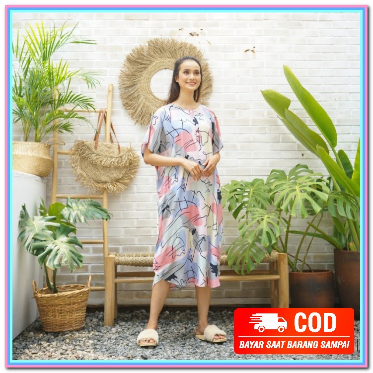 Cod Daster Rit Ruffle Serut Jumbo Daster Viral Daster Kekinian Gr BE112 Oriana Daster Busui Kalong M