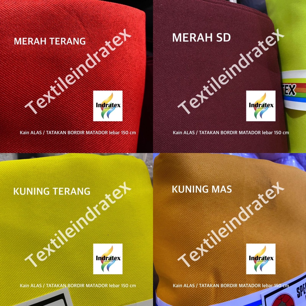 ( per 1 yard ) BAHAN KAIN ALAS TATAKAN BORDIR LOGO NAMA TIMBUL SABUK KARATE GOODIE BAG MATADOR SAKURA BORDIR ECER