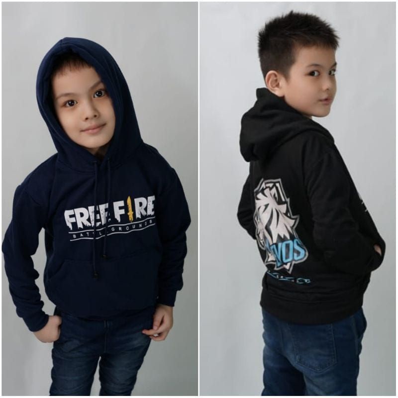 Hoodie Anak / Hoodie Free Fire Anak / Hoodie Evos Anak / Sweater Hoodie Anak