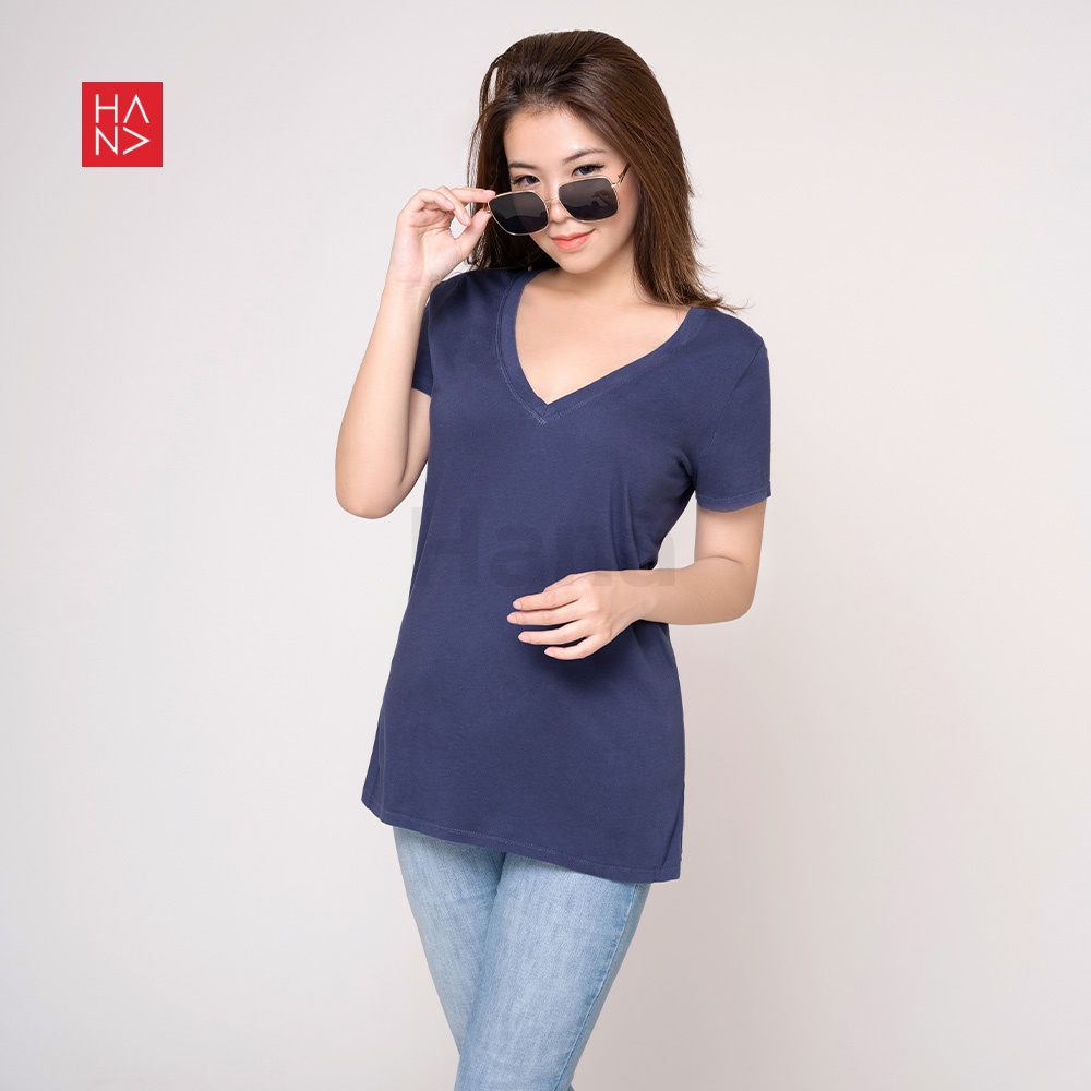 HanaFashion JKT - Yuki Basic T-shirt Kaos Wanita Murah - TS488