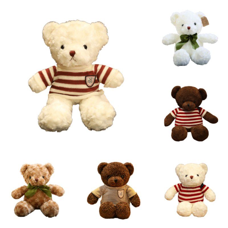 30/40cm Cute Teddy Bear Plush Toy Sweater Bear Hug Bear pillow Classic Soft Toy For Gifts