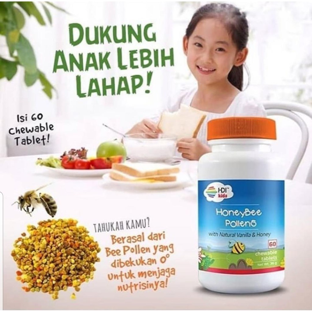 

HDI Honey Bee Pollen / penambah napsu makan anak 100% ORI