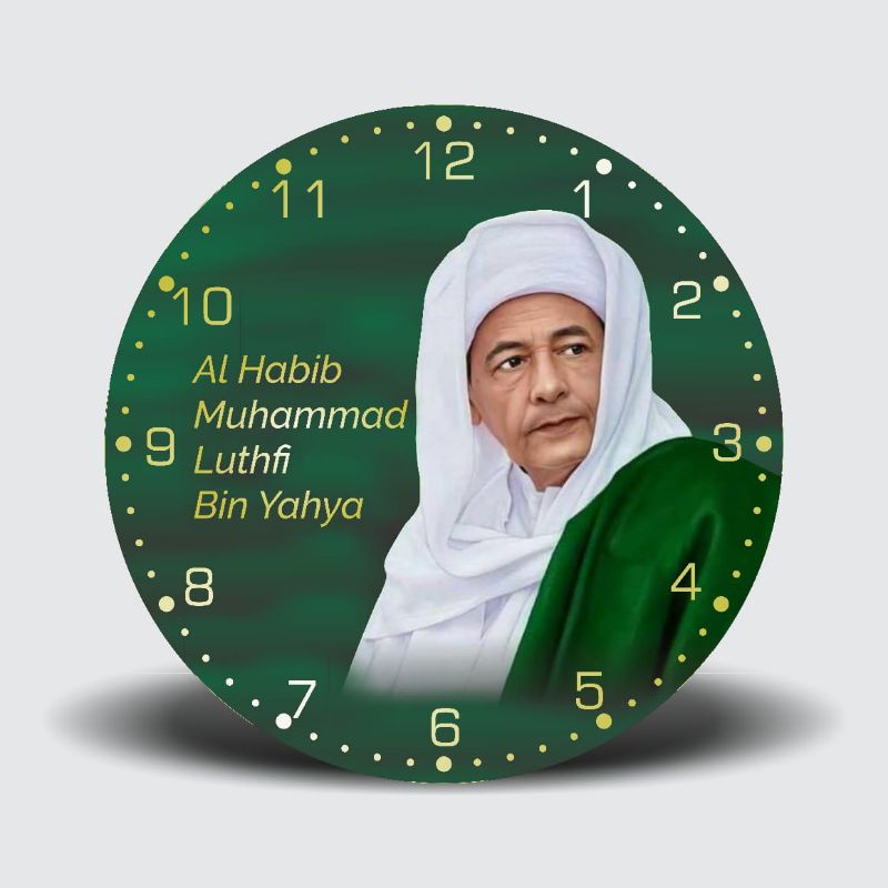 Jam dinding Foto Habib Luthfi/ Jam Custom Foto Kyai/Habib