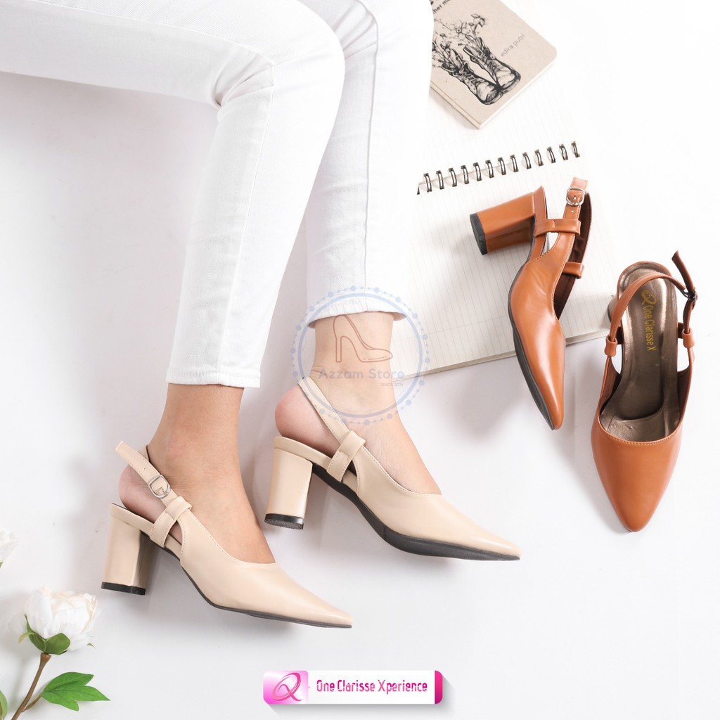 [Serbu Diskon] Azzam Big Heels SC CAMELIA REALPICT Sepatu Hak Tahu Wanita Women Shoes Semi Premium