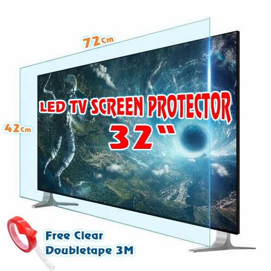 Pelindung Layar TV LED 32"inch _ Akrilik _ Screenguard-Temperedglass