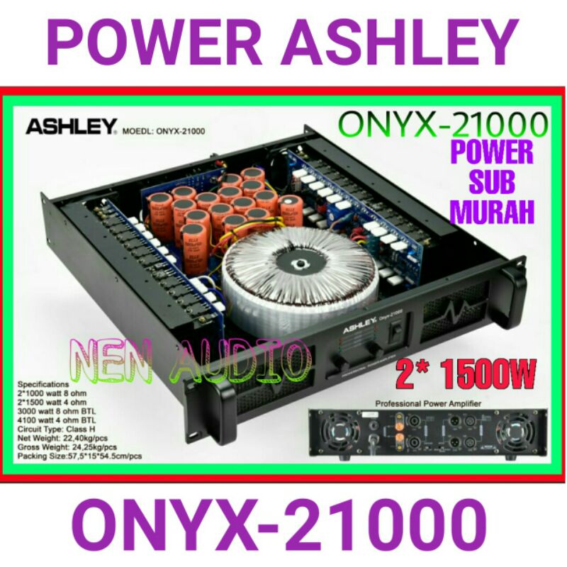 Power Ashley Onyx21000 Original Ashley onyx-21000 2x1500W onyx 21000