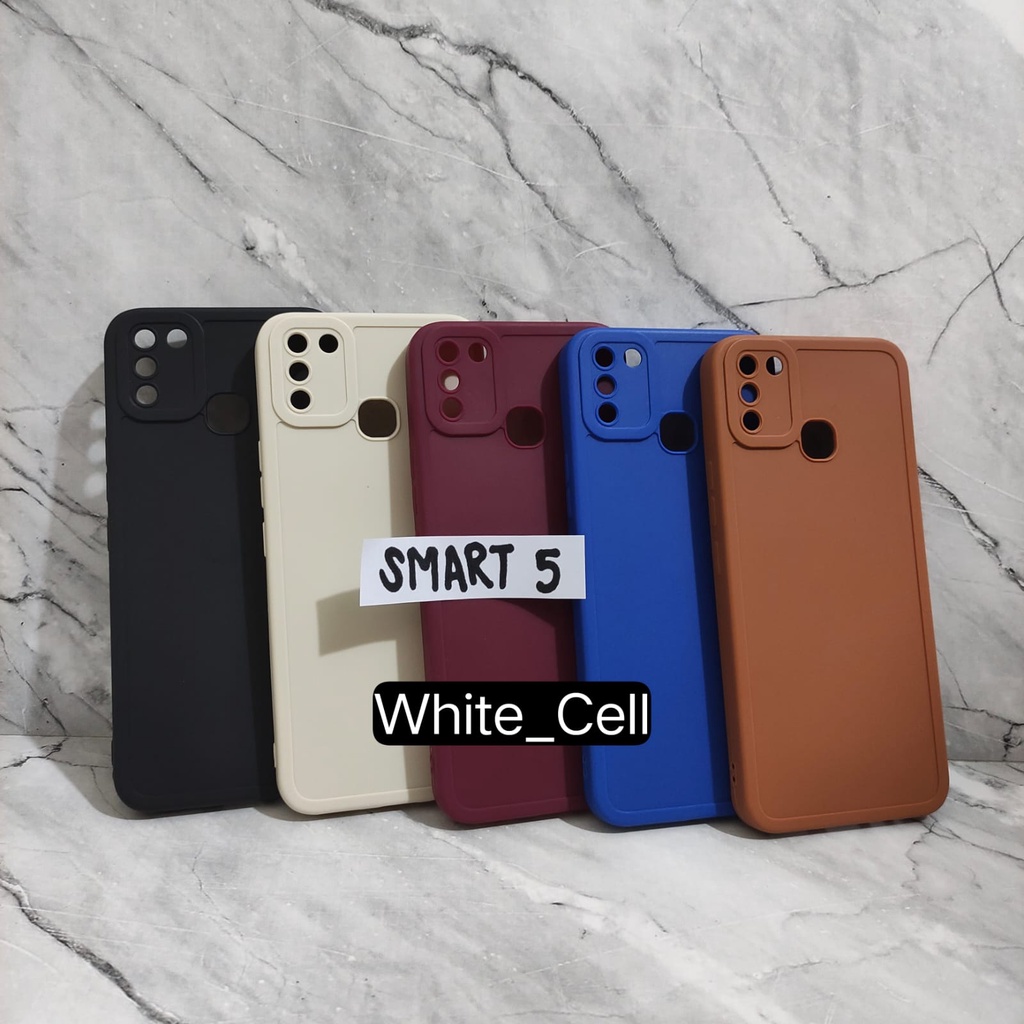 SoftCase ProCamera Silicon Matte Case Full Cover Infinix Smart 5 Smart 6  White_Cell