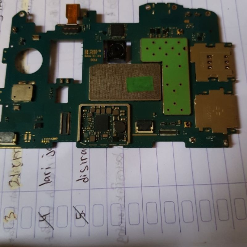 Main board mesin samsung tab A6 2016 sm t285 hidup normal second seken bekas