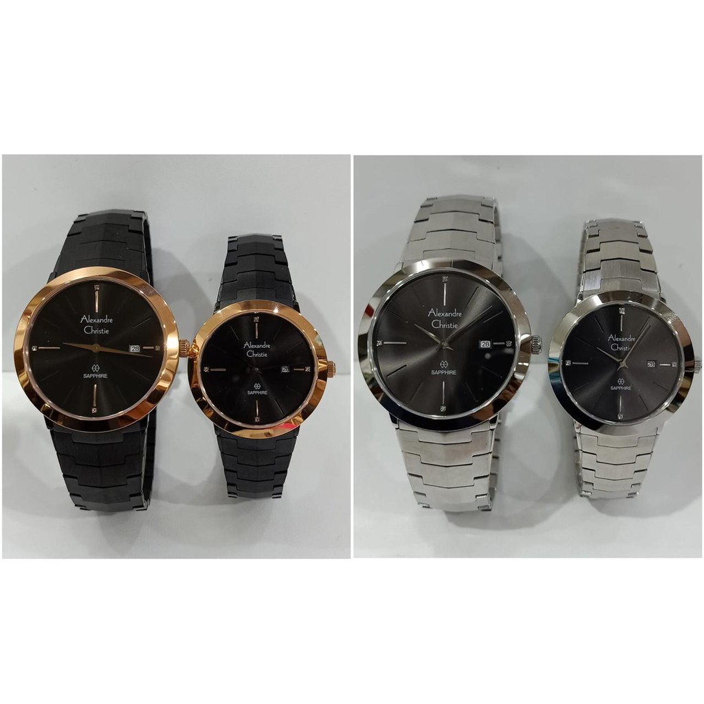 Jam Couple Alexandre Christie AC8568 AC 8568 Original Garansi Resmi Alexander Christie Free Baterai