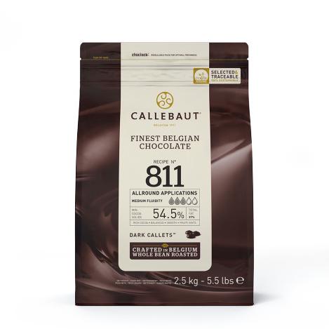 

ORIGINAL Callebaut Dark Chocolate Couverture Callets 811 54,5% 2,5 kg TERLENGKAP Kode 620