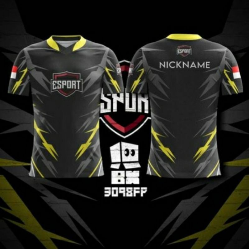 baju kaos jersey gaming free fire printing custom