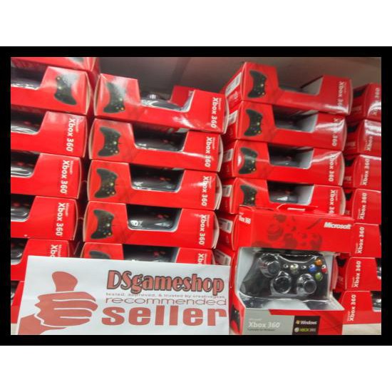 GRATIS ONGKIR stik / stick xbox kabel /wired xbox 360/pc ori pabrik - Hitam