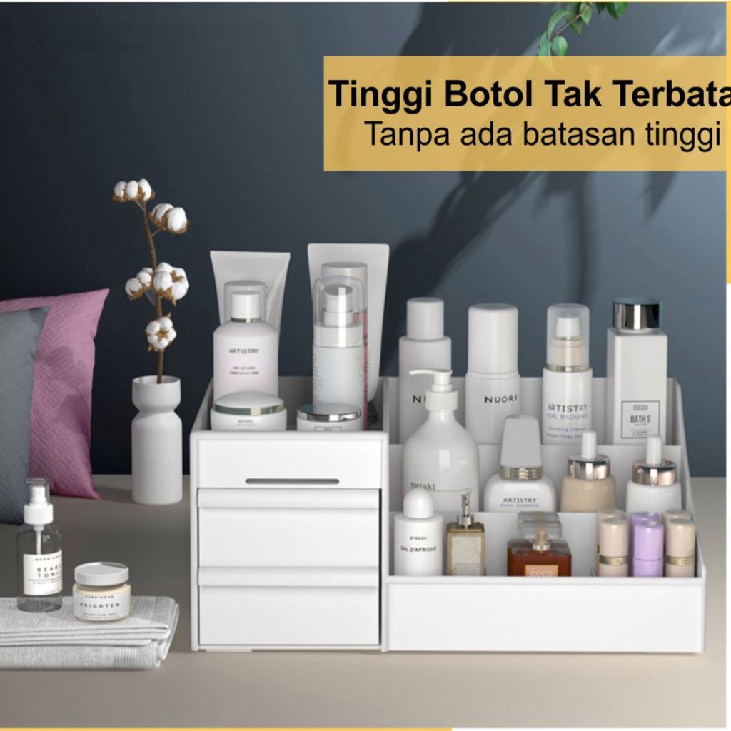 RAK PENYIMPANAN  KOSMETIK KOTAK MAKE UP STORAGE // ORGANIZER TEMPAT COSMETIC // RAK KOSMETIK - BD