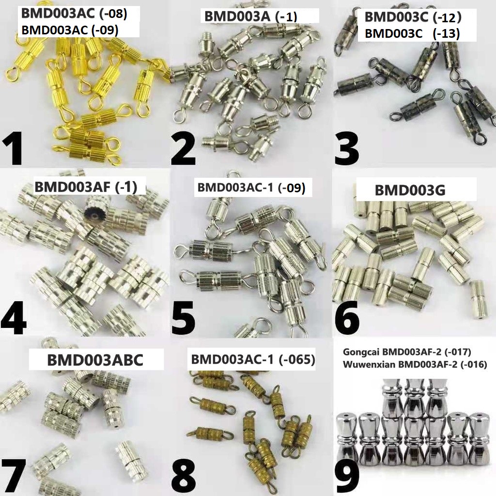 Ulir Kalung /Pengait Kalung/Kait Kalung Ulir Plastik dan Besi Harga/12 Pcs