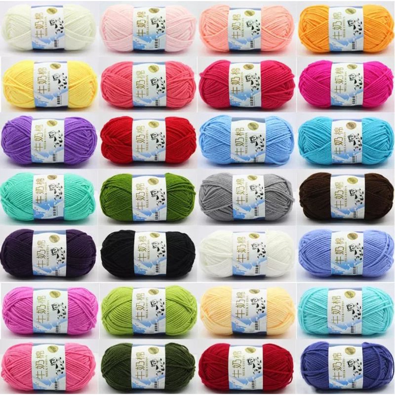 [ KANINONG 1 - 40 ] Benang Rajut Import Katun Akrilik  Besar 5 Helai | Benang | Benang Rajut Katun S